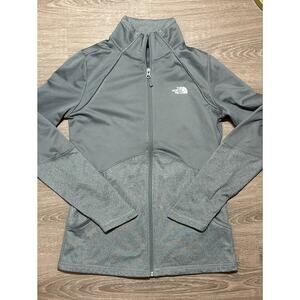 The North Face Women’s Small Gray Full Zip Jacket Fleece Lined Athletic Stretch